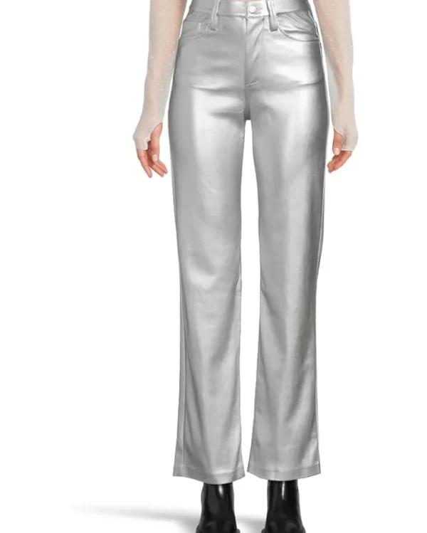 Joe's Jeans Jeans & Denim<The Margot Vegan Leather Plated Silver