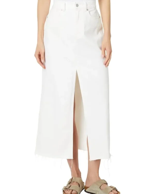 Madewell Skirts<The Rilee Denim Midi Skirt in Tile White