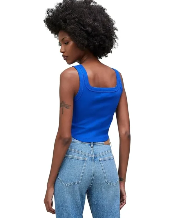 Madewell Shirts & Tops<The Tailored Crop Tank in Sleekhold Pure Blue