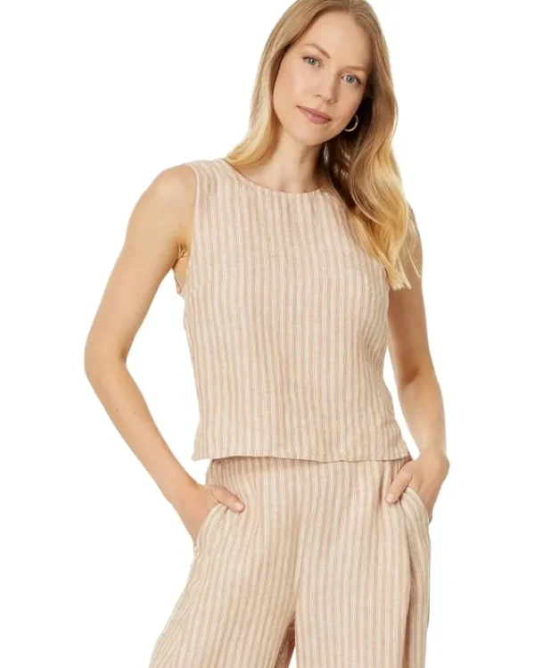 Madewell Shirts & Tops<Tie-Back Scoopneck Top in Striped 100% Linen Miso Stripe