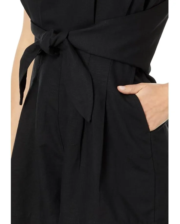 tiewaist_romper_2.webp Madewell Jumpsuits & Rompers<Tie-Waist Romper True Black