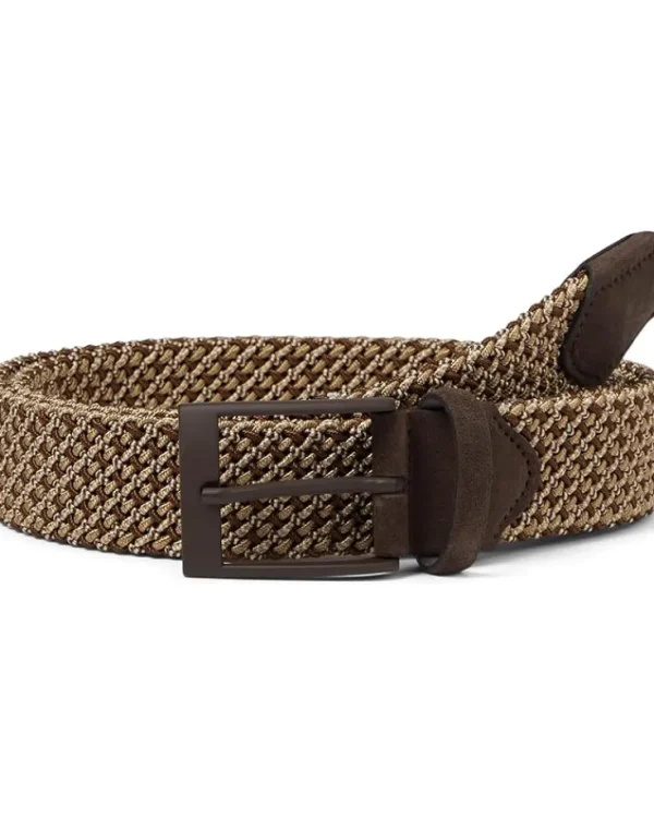 Johnston & Murphy Belts<Tubular Woven Belt Brn/Beige