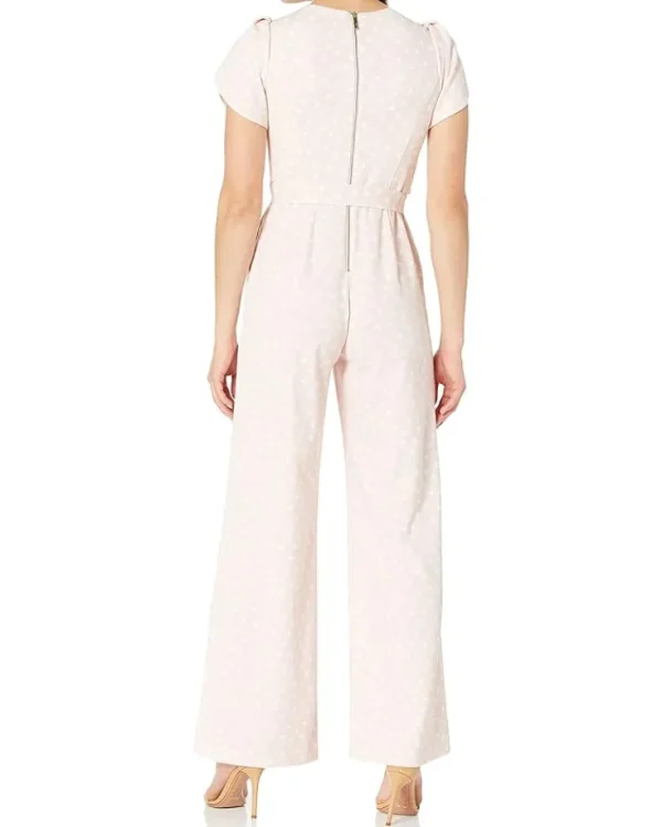 Calvin Klein Jumpsuits & Rompers<Tulip Sleeve Jumpsuit with Self Belt Petal/White