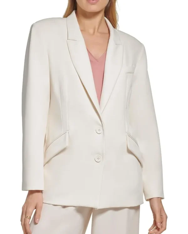 DKNY Coats & Outerwear<Two-Button Peak Lapel Blazer Eggnog