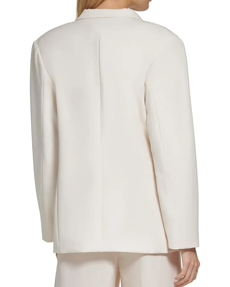 twobutton_peak_lapel_blaz_1.webp DKNY Coats & Outerwear<Two-Button Peak Lapel Blazer Eggnog