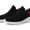 SKECHERS Adaptive<Ultra Flex 3.0 Viewpoint Hands Free Slip-Ins Black/Red