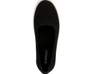 VIONIC Flats<Uptown Skimmer Knit Slip-ons Black Fabric