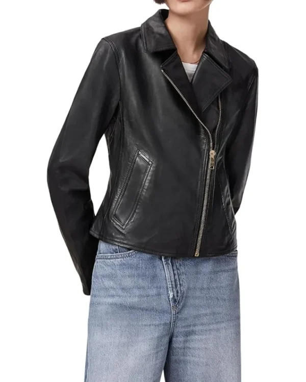 AllSaints Coats & Outerwear<Vela Biker Black/Gold