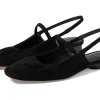 Vince Flats<Venice Slingbacks Black Suede