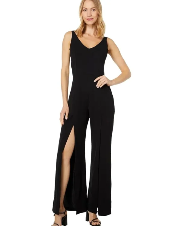Bebe Jumpsuits & Rompers<V-Neck Tank Jumpsuit Black