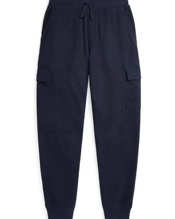 Polo Ralph Lauren Kids Pants<Waffle-Knit Cotton Cargo Jogger Pants RL Navy