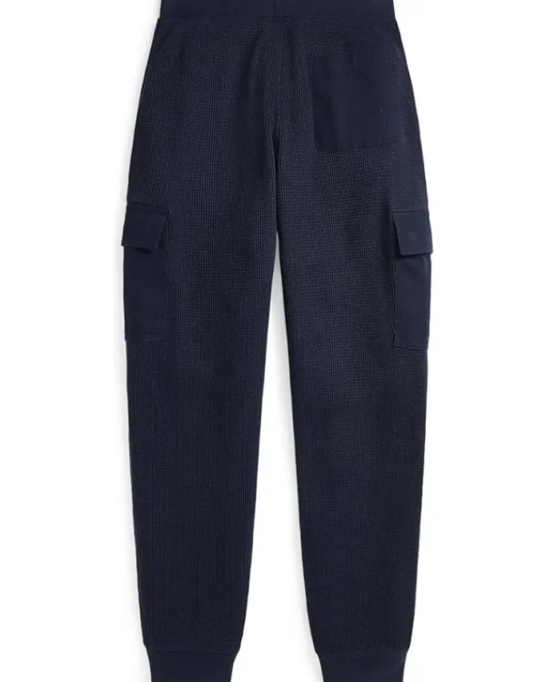 Polo Ralph Lauren Kids Pants<Waffle-Knit Cotton Cargo Jogger Pants RL Navy