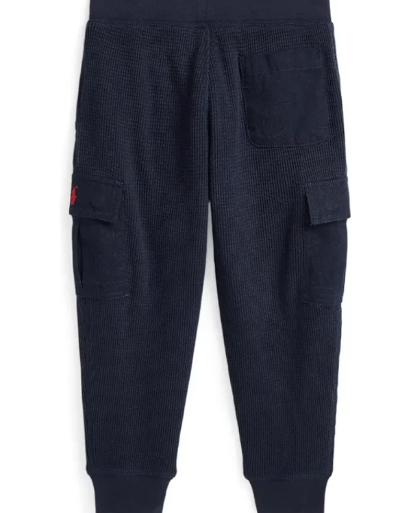 Polo Ralph Lauren Kids Pants<Waffle-Knit Cotton Cargo Jogger Pants RL Navy