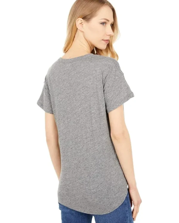 Madewell Shirts & Tops<Whisper Cotton Rib-Crewneck Tee Heather Iron