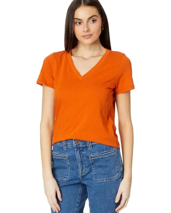 Madewell Shirts & Tops<Whisper Cotton V-Neck Tee Rusted Orange