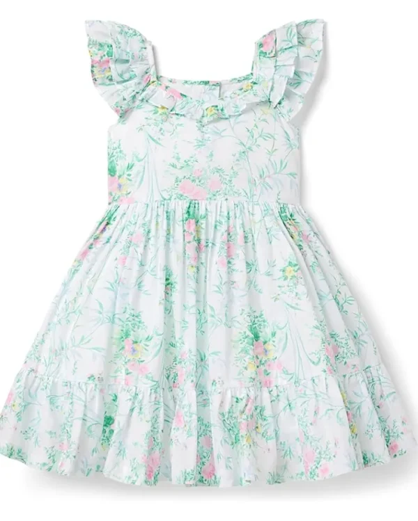 Janie and Jack Dresses<Floral Dress (Toddler/Little Kids/Big Kids) White