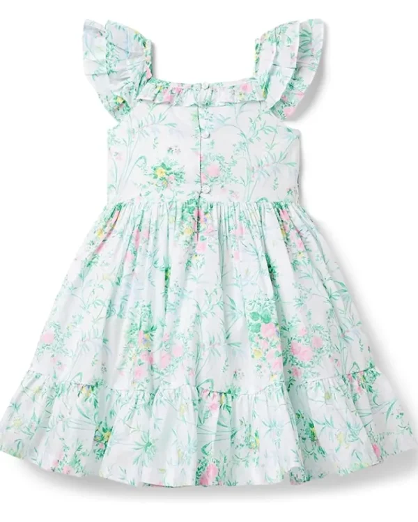 Janie and Jack Dresses<Floral Dress (Toddler/Little Kids/Big Kids) White
