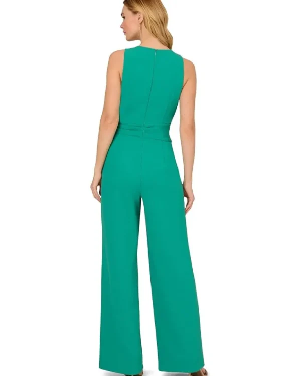 Adrianna Papell Jumpsuits & Rompers<Wide Leg Bow Detail Jumpsuit Botanic Green