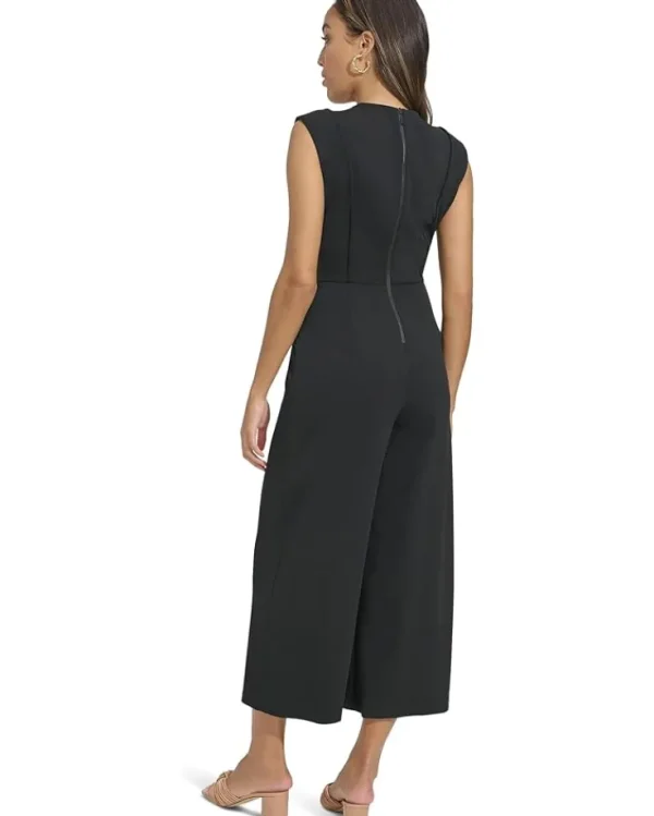Calvin Klein Jumpsuits & Rompers<Wide Leg Jumpsuit with Knitted Side Detail Black