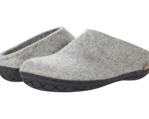 Glerups Slippers | Slippers<Wool Slip-On Rubber Outsole Grey/Black Rubber