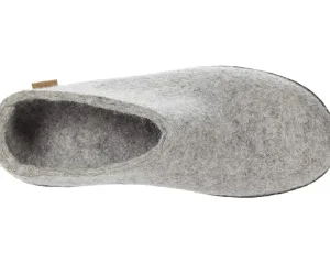 Glerups Slippers | Slippers<Wool Slip-On Rubber Outsole Grey/Black Rubber