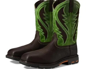 Ariat Work & Duty Boots<Workhog Wide Square Toe Venttek Composite Toe Bruin Brown/Grass Green
