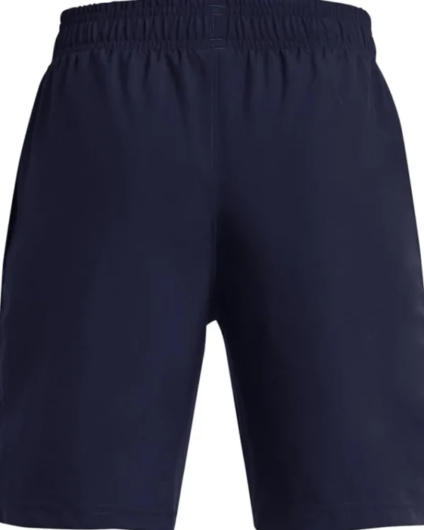 Under Armour Kids Shorts<Woven Wordmark Shorts (Big Kids) Black/White
