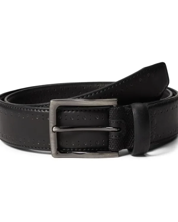 Johnston & Murphy Belts<XC4 Perfed Edge Belt Black Leather