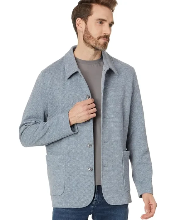 Johnston & Murphy Coats & Outerwear<Xcflex Knit Full Button Blazer Blue