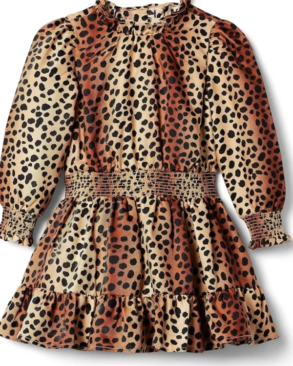 Janie and Jack Animal Print Satin Dress (Toddler/Little Kids/Big Kids) | Kids Dresses