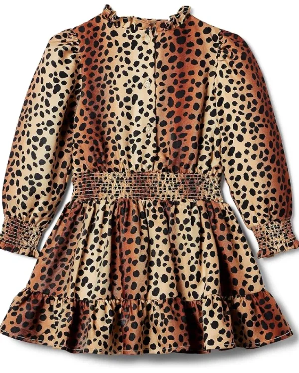 Janie and Jack Animal Print Satin Dress (Toddler/Little Kids/Big Kids) | Kids Dresses