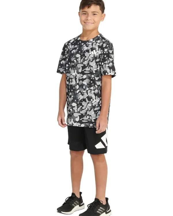 adidas Kids AOP Pebble Camo SS Tee(Toddler/Little Kid/Big Kid) | Kids/BOY Shirts & Tops
