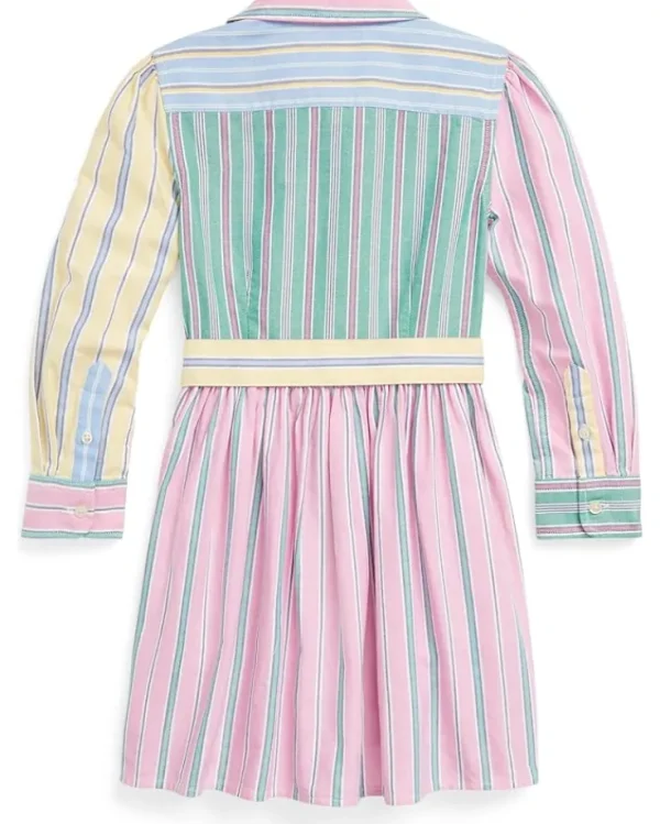 Polo Ralph Lauren Kids Belted Cotton Oxford Fun Shirtdress (Toddler/Little Kids) | Kids Dresses