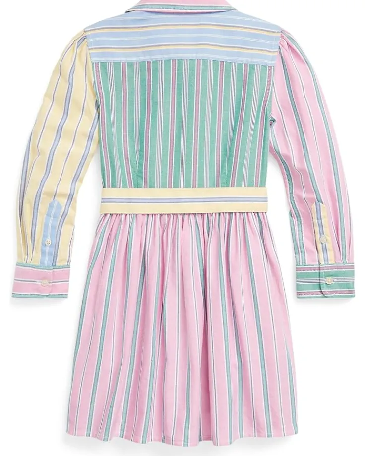 belted_cotton_oxford_fun__1.webp Polo Ralph Lauren Kids Belted Cotton Oxford Fun Shirtdress (Toddler/Little Kids) | Kids Dresses