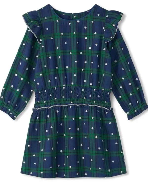 Hatley Kids Blackwatch Plaid Smocked Waist Dress (Toddler/Little Kid/Big Kid) | Kids Dresses