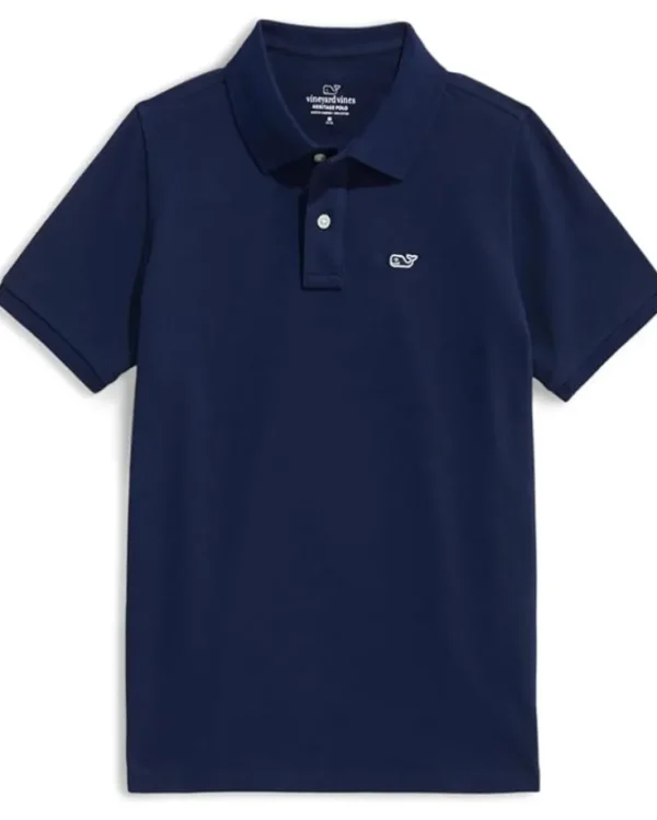 Vineyard Vines Kids Boys Heritage Pique Polo (Little Kid) | Kids/BOY Shirts & Tops