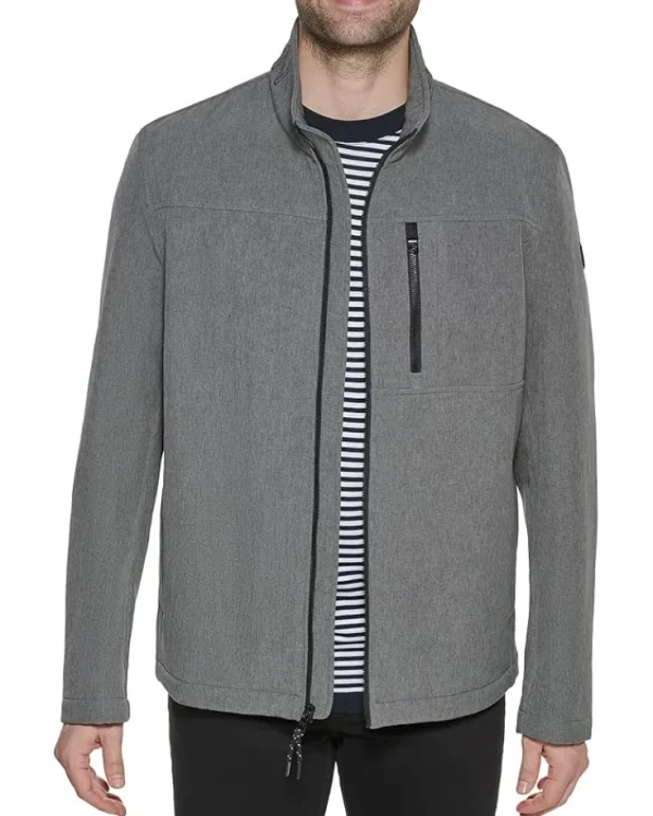 Calvin Klein Water Resistant Soft Shell Open Bottom Jacket (Standard and Big & Tall) | Coats & Outerwear | Big & Tall