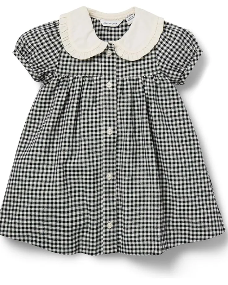 checked_collar_dress_infa_0.webp Janie and Jack Checked Collar Dress (Infant) | Kids Dresses