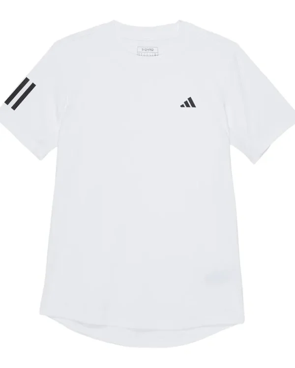 adidas Kids Club Tennis 3-Stripes Tee (Little Kids/Big Kids) | Kids Shirts & Tops