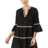 Tommy Bahama Swimwear & Cover Ups<Cotton Clip Embellished Tier Dress Black