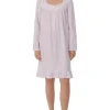 Eileen West Cotton Knit Long Sleeve Short Gown | Women Sleepwear