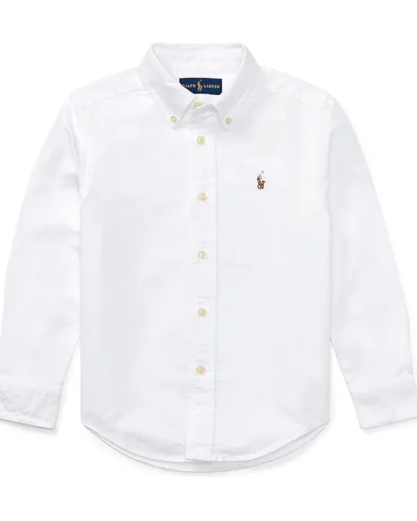 Polo Ralph Lauren Kids Cotton Oxford Sport Shirt (Little Kids) | Kids/BOY Shirts & Tops | Shirts & Tops