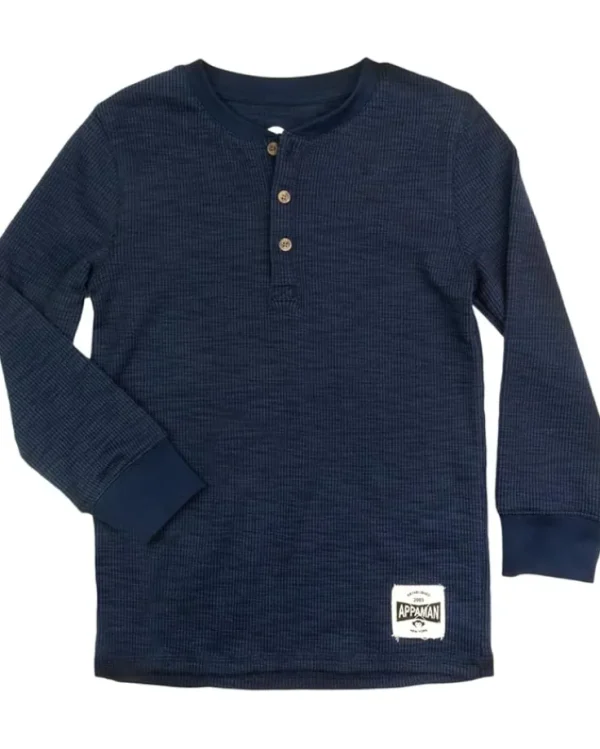 Appaman Kids Craftsman Thermal Henley (Little Kid/Big Kid) | Kids/BOY Shirts & Tops