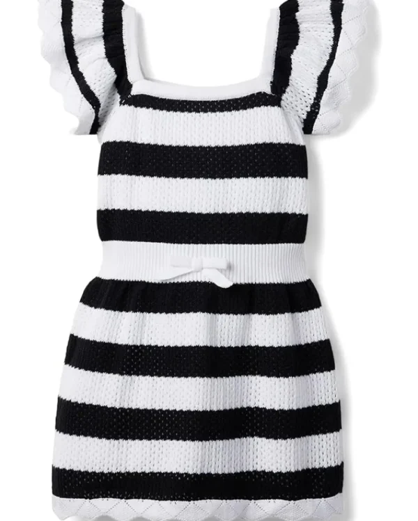 Janie and Jack Crochet Stripe Sweaterdress (Toddler/Little Kids/Big Kids) | Kids Dresses