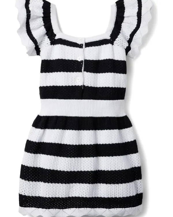 Janie and Jack Crochet Stripe Sweaterdress (Toddler/Little Kids/Big Kids) | Kids Dresses