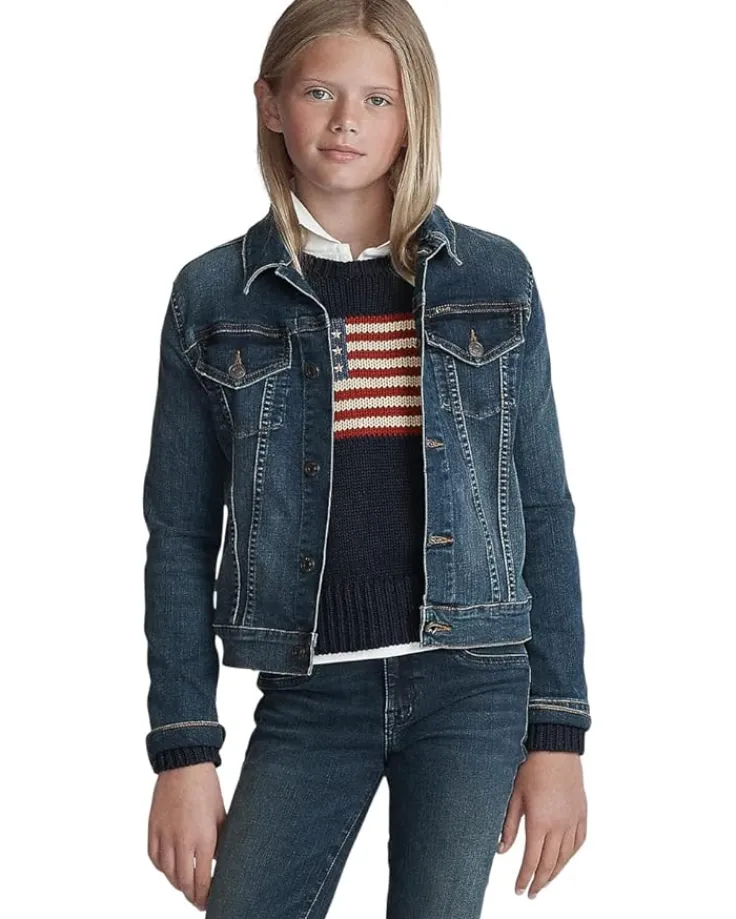 denim_trucker_jacket_big__2.webp Polo Ralph Lauren Kids Denim Trucker Jacket (Big Kids) | Kids Coats & Jackets