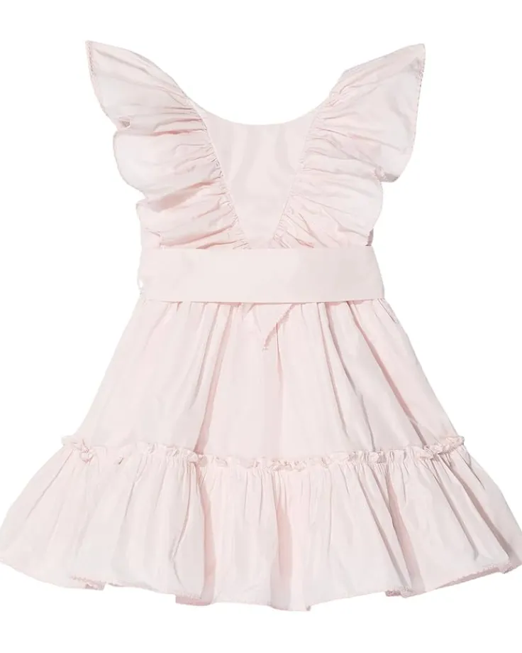 dress_with_ruffles_and_be_0.webp Stella McCartney Kids Dress with Ruffles and Belt (Toddler/Little Kids/Big Kids) | Kids Dresses