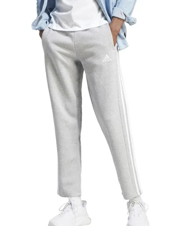 adidas Essentials Fleece Open Hem 3-Stripes Pants | Pants