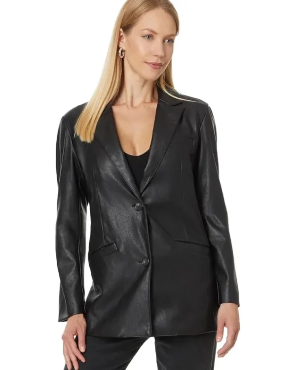 Levi's® Faux Leather Single Breasted Blazer | Women Plus Size | Coats & Outerwear