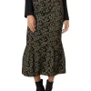 en saison Skirts<Flora Midi Skirt Black/Taupe